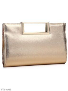 Gurina PU Leather Evening Clutch Formal Party Prom Handbag with Chain